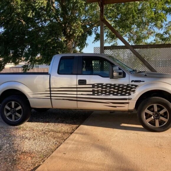 American Flag Graphics Decals 2X Large for Pickup Trucks & SUVs Vinyl - Picture 3 of 5